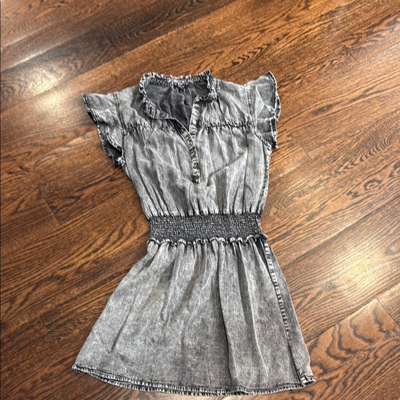Rails Charcoal Ruffled Denim Dress - Picture 1 of 3